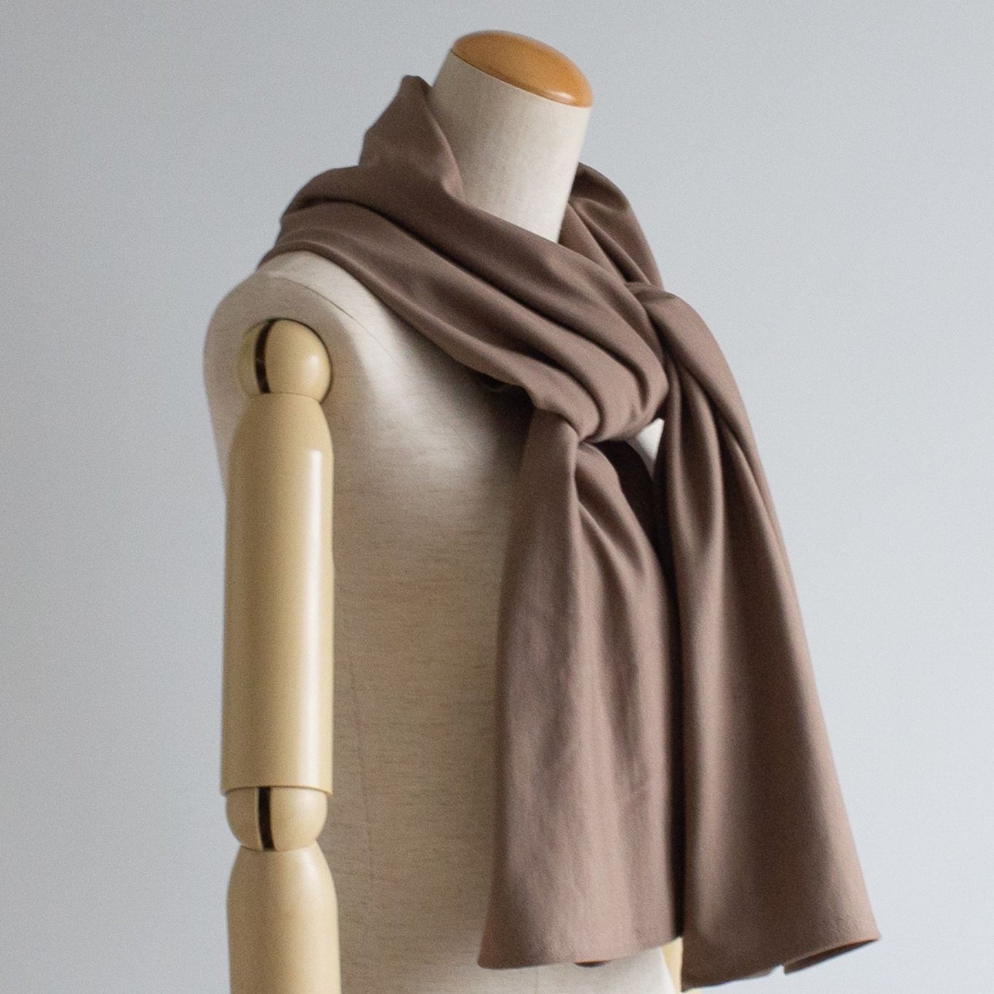 Sleeve Stole Mocha Sweat Type Shoulder with Sleeves Casual SS02
