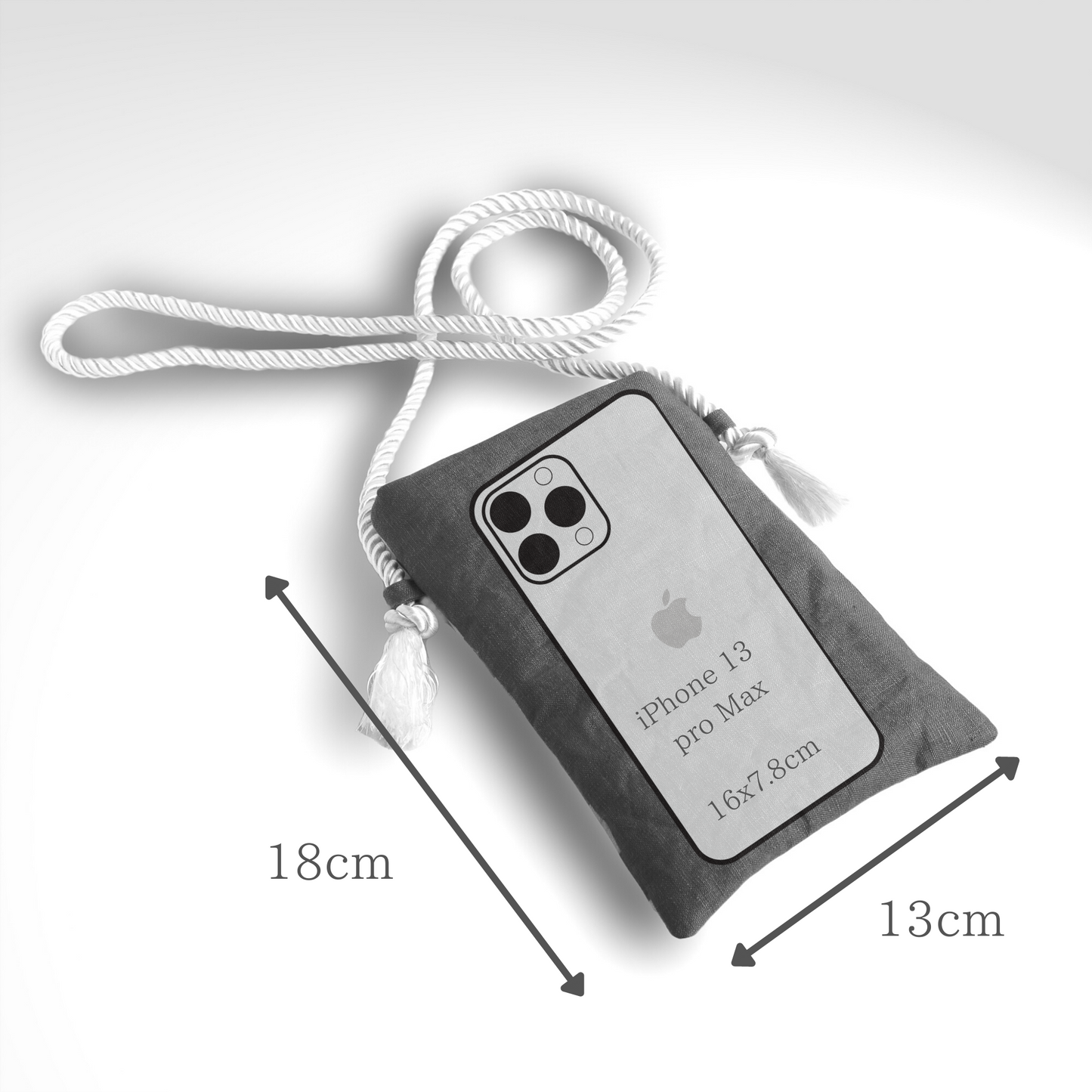 PSNY Linen Gradation Smartphone Pochette Sacoche Mini Smartphone Shoulder Color BG22