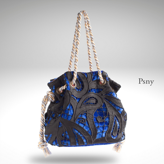 PSNY Campanule Lace Black Drawstring Bag BG24