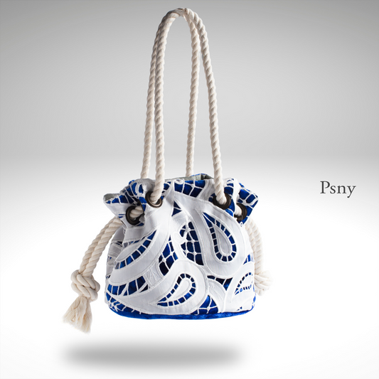 PSNY Campanule Lace White Drawstring Bag Small BG25