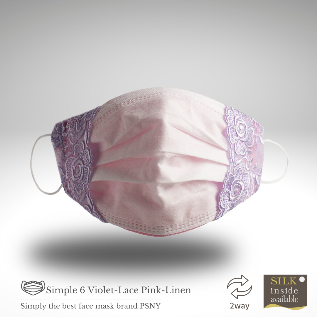 PSNY 2way Linen Violet Lace &amp; Pink Mask Cover 2W06