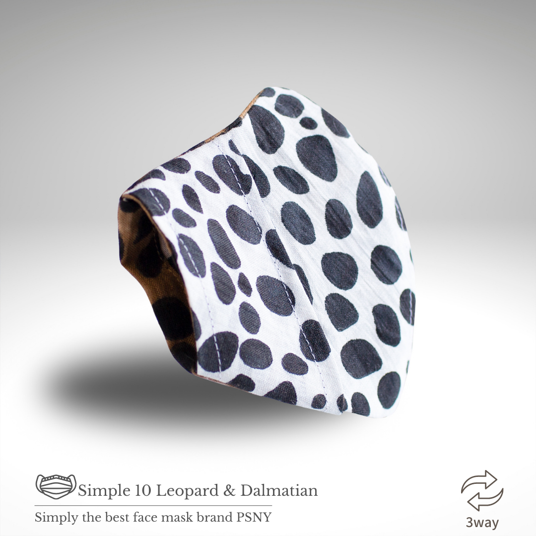 3way Leopard Dalmatian Linen mask cover 2W10