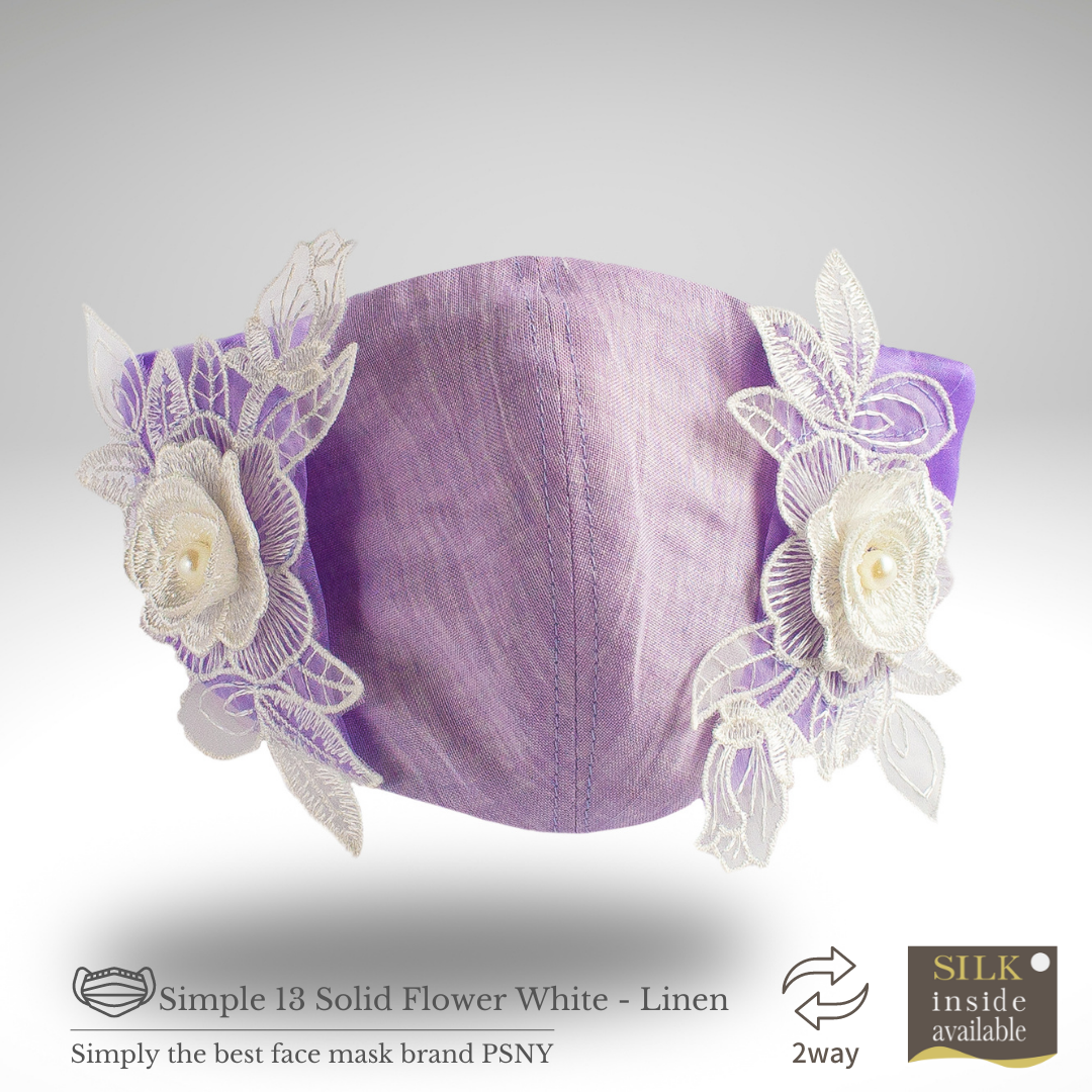 PSNY 2way Lavender-colored linen mask cover 2W13