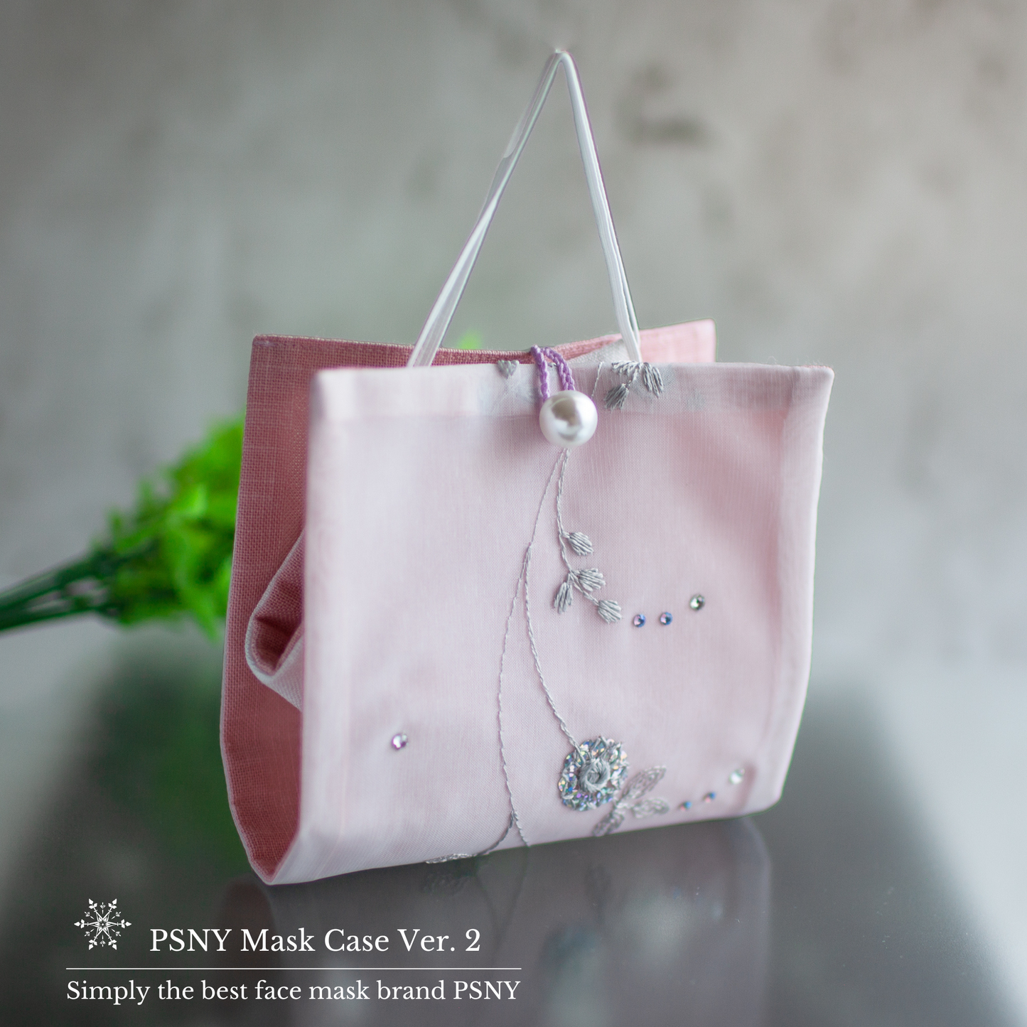 PSNY 施華洛世奇和刺繡面具盒 Choice of strap options Ver2 MCV2