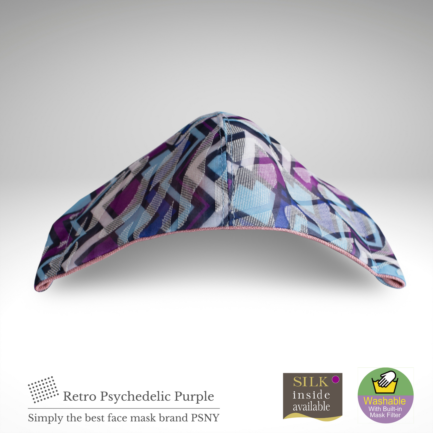PSNY Retro Psychedelic Purple Mask with Filter LT09