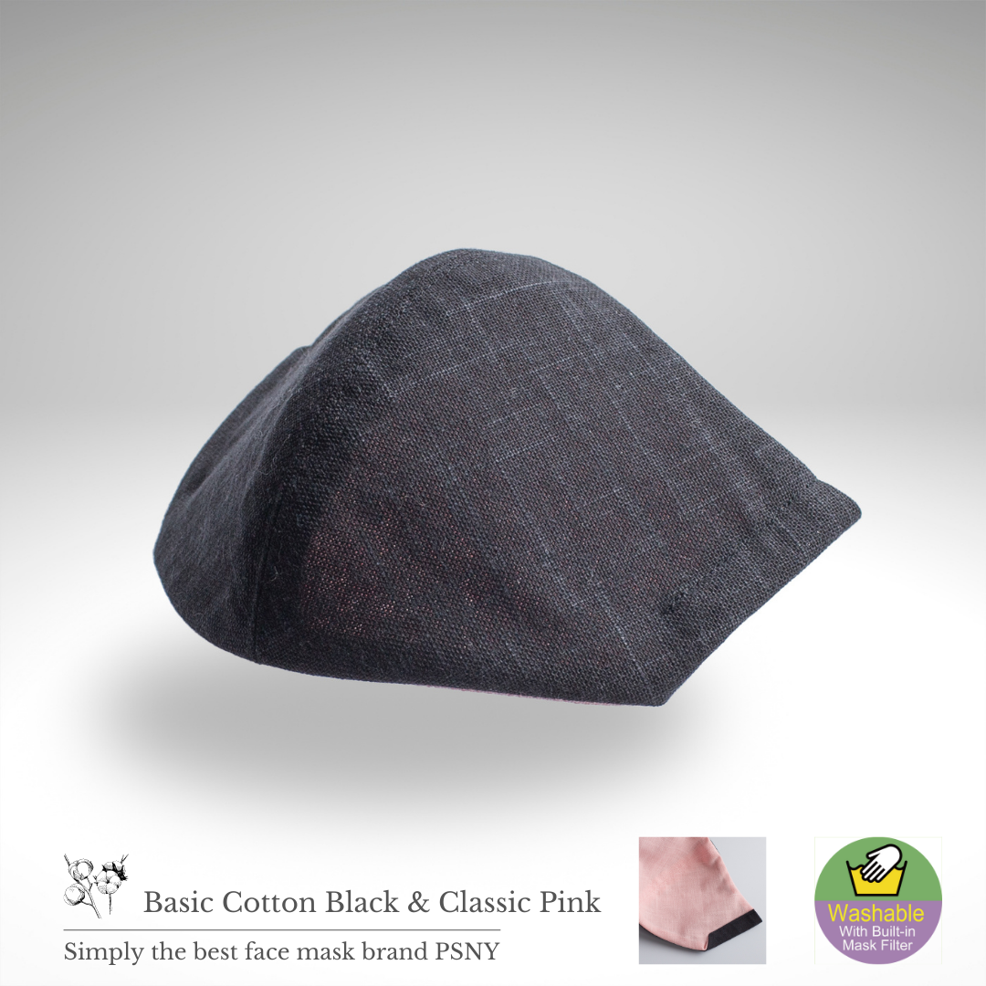 Basic Cotton Black Pink Filter Mask CB07