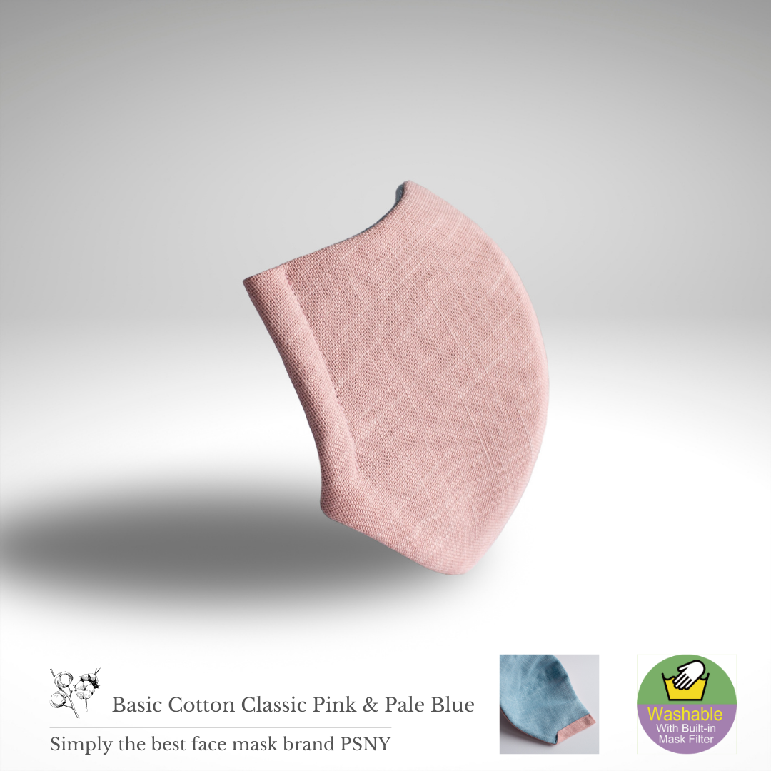 Basic cotton classic pink &amp; pale blue pollen non-woven fabric filter classy mask adult cute fluffy soft soft classy cleanliness cleanliness adult mask -CC08