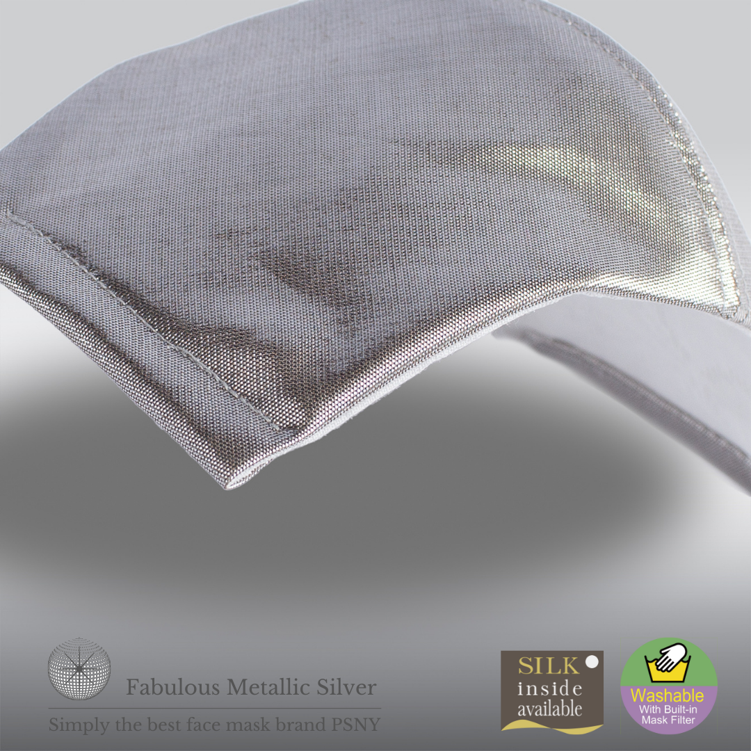 PSNY Shiny Fabulous Silver Mask with Filter FB09