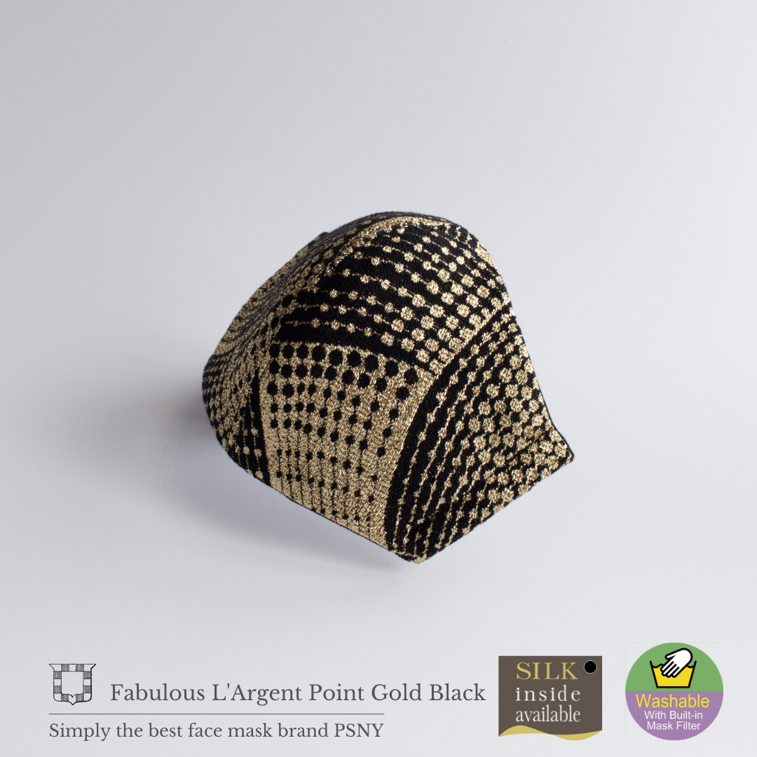 Larger Jean Point Gold Black Mask with Filter FG03
