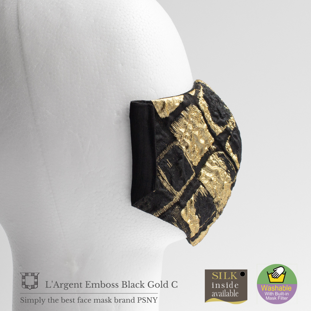 L'Argent Embossed Black Gold C Filter Mask FG14