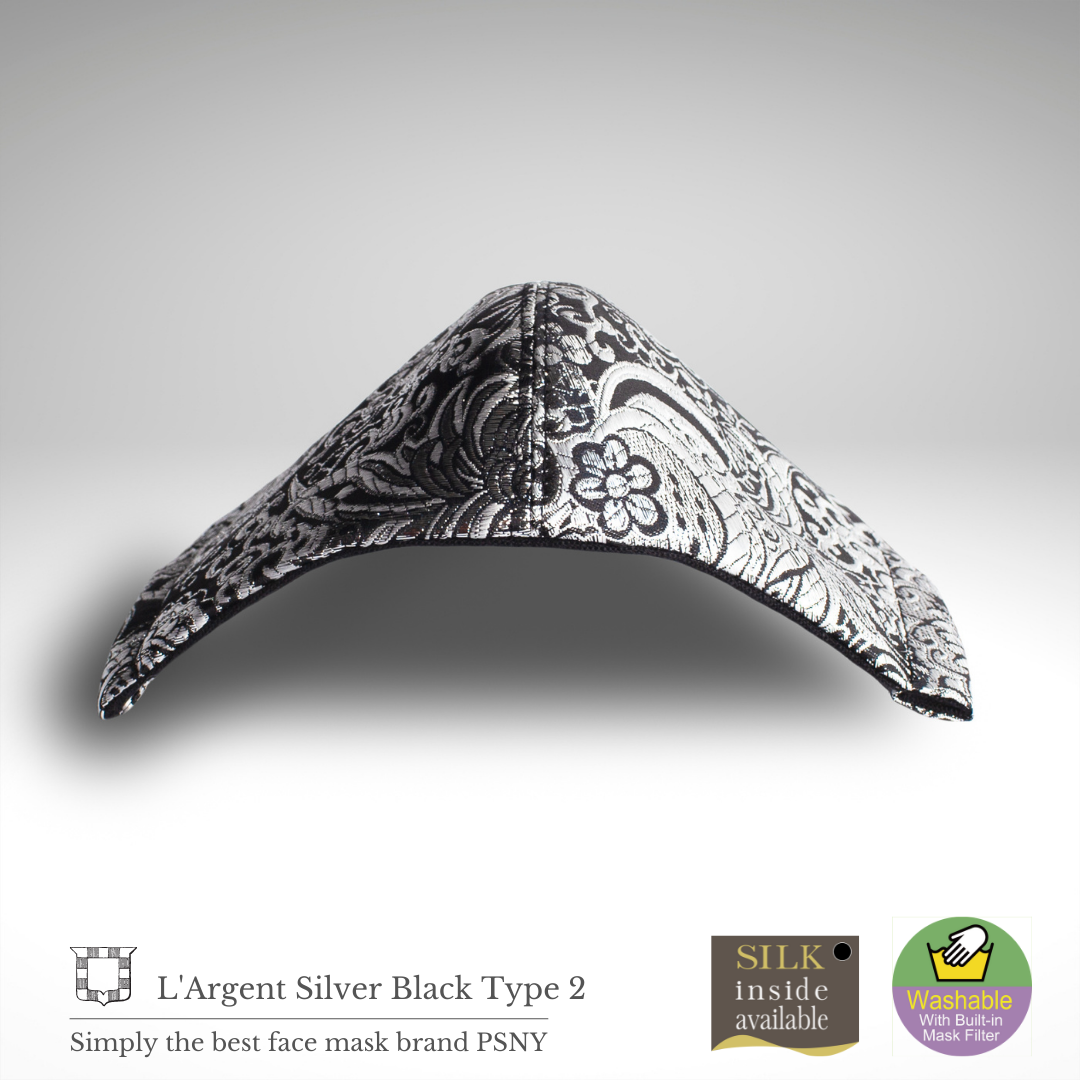 L'argent Silver Black 2 Gold Filtered mask FG15