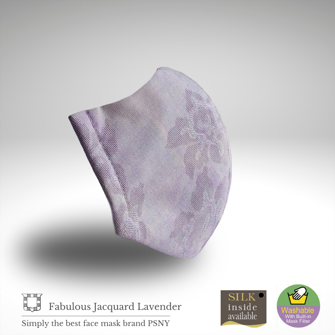 Jacquard Lavender Filter Mask Watermark Weave Hydrangea FJ08