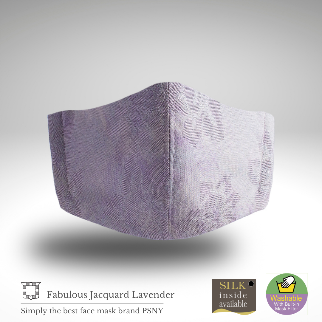 Jacquard Lavender Filter Mask Watermark Weave Hydrangea FJ08