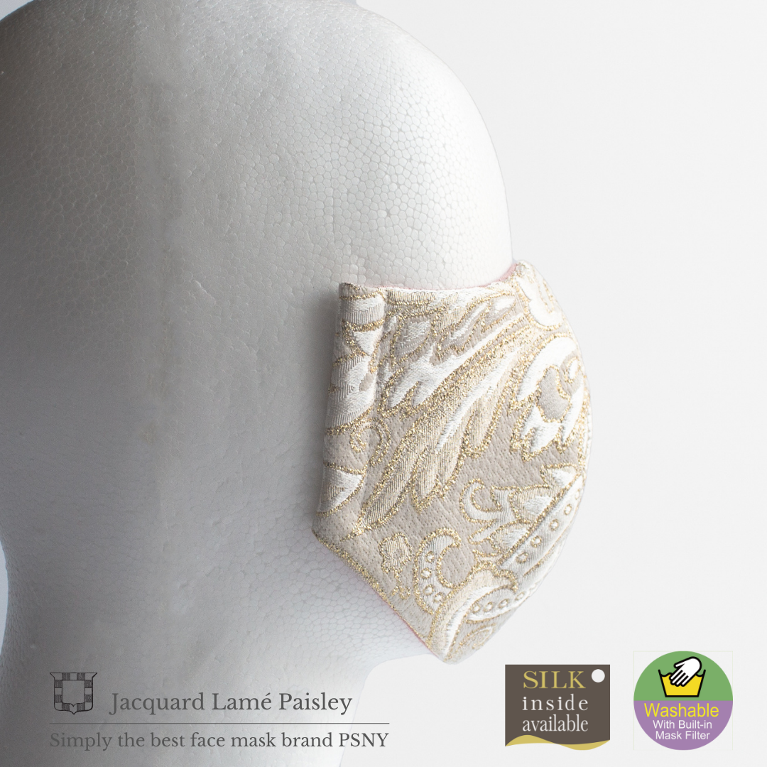 Glitter Jacquard Paisley Filter Mask FL12