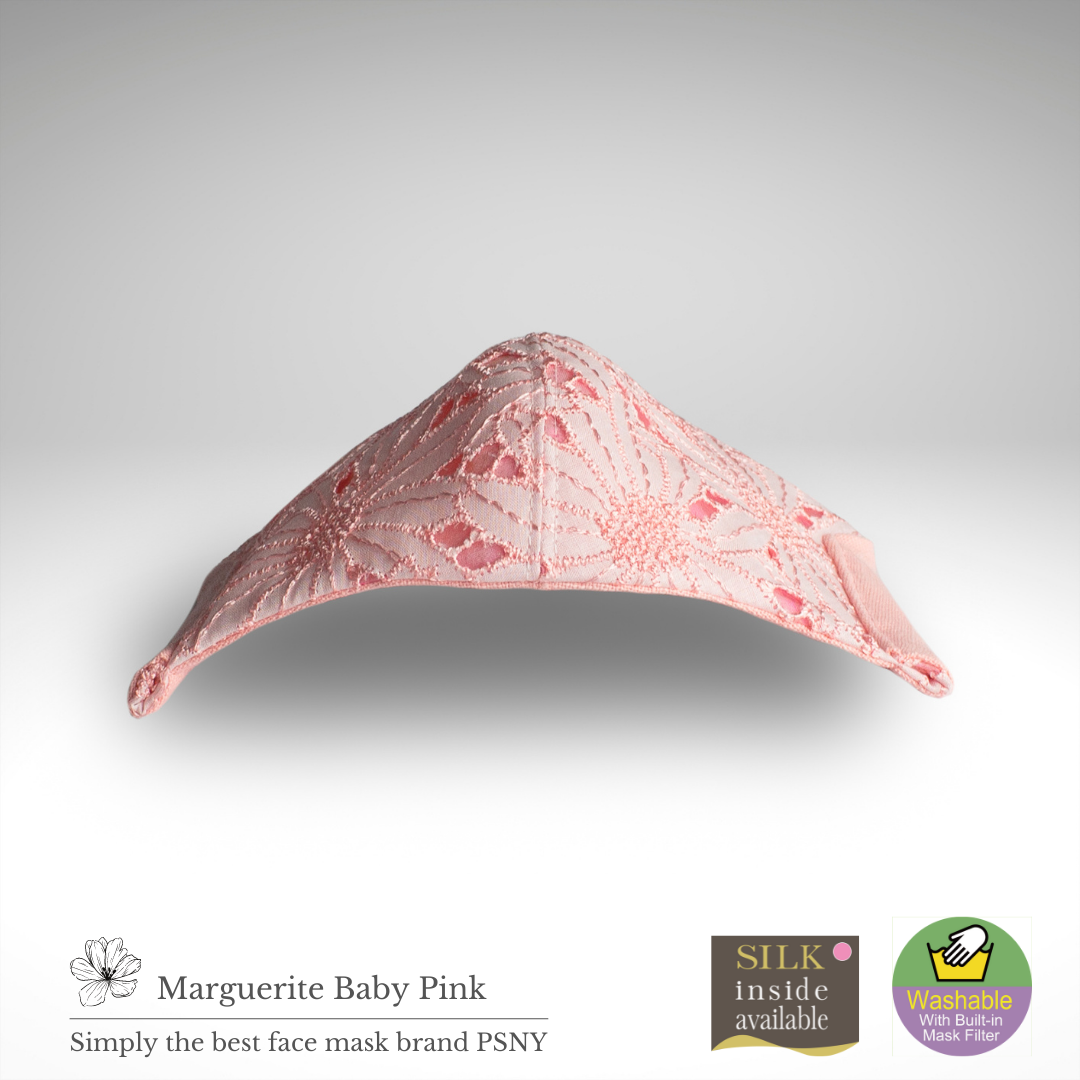 4-Layer Marguerite Lace Baby Pink Pollen Filter Mask FR23