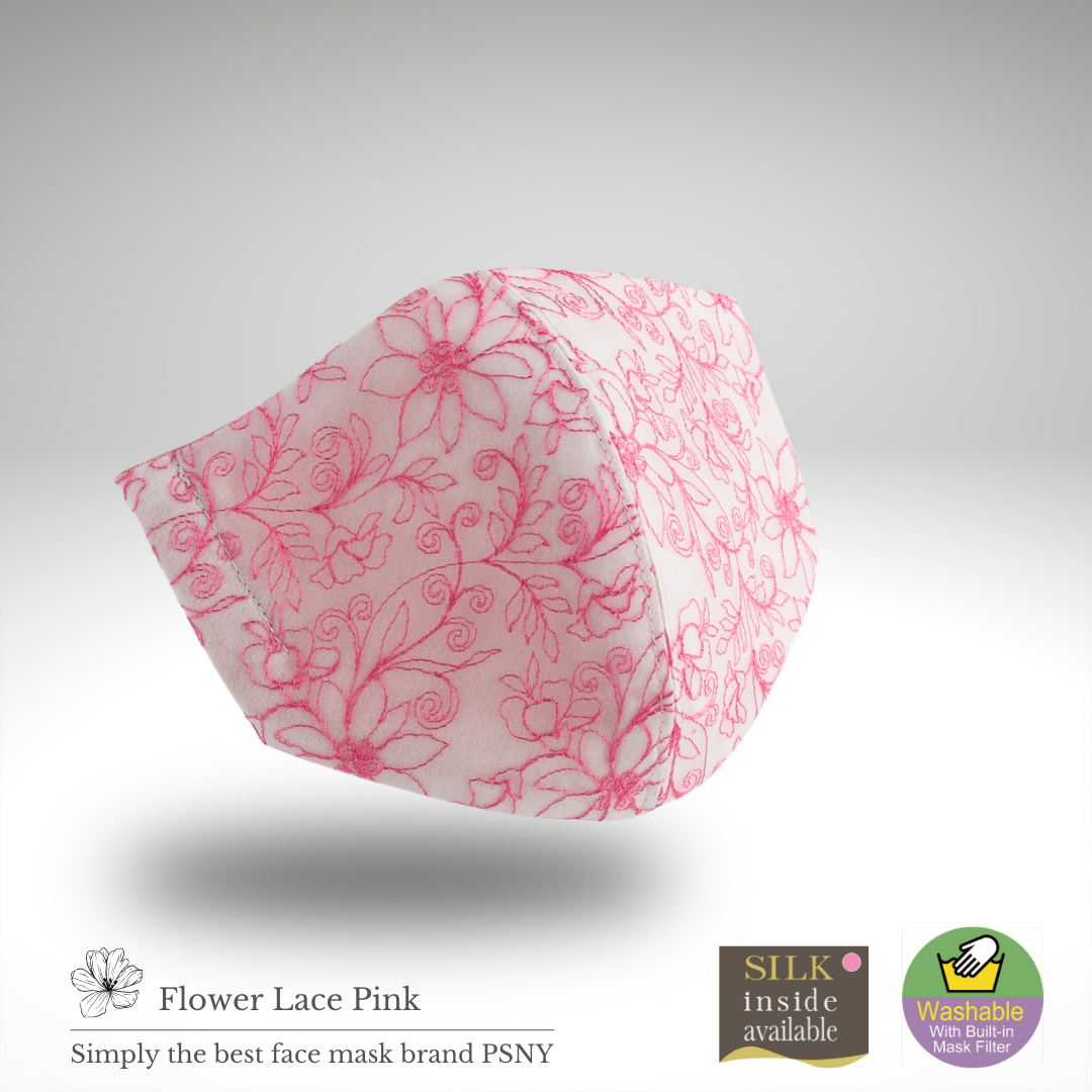4 Layer Pink Lace Filter Mask Mask FR32