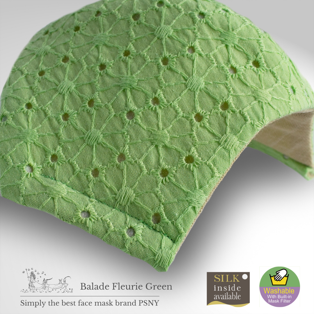 PSNY Ballard Fleury Lace Pale Green Filter Mask LB17