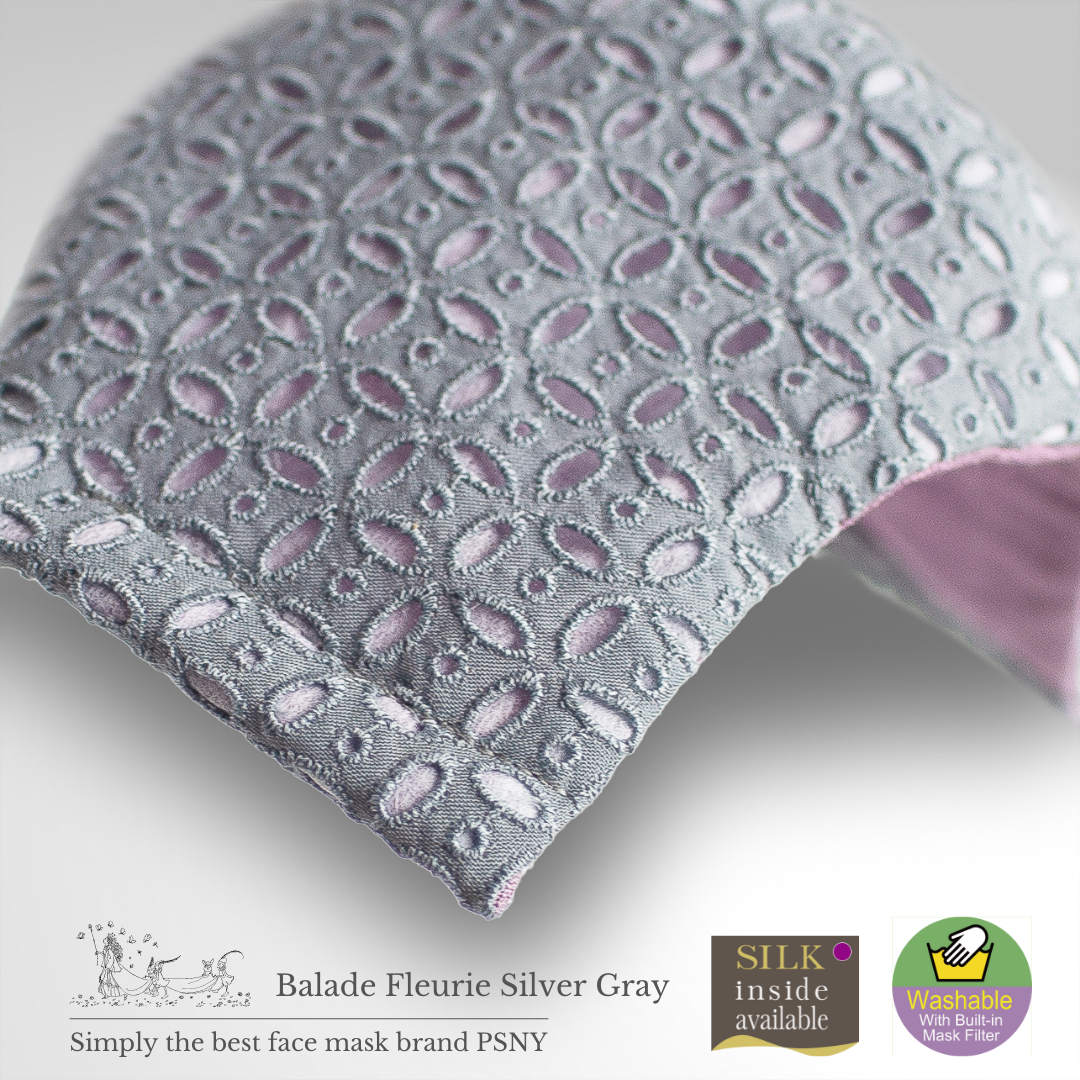 Ballard Fleury Silver Gray Lace Mask LB06