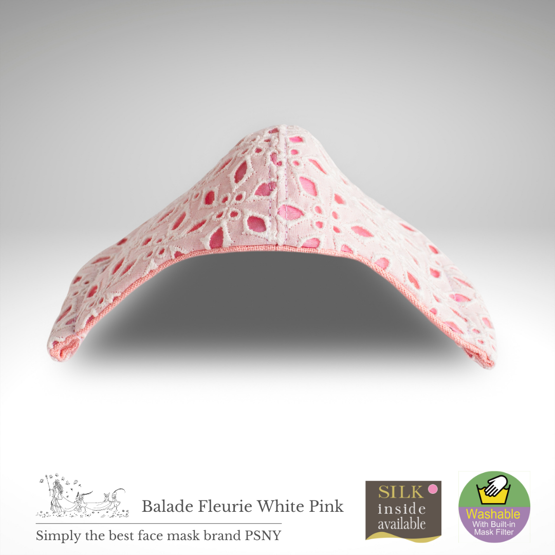 Ballad Fleury Lace White/Pink Filter Mask LB24
