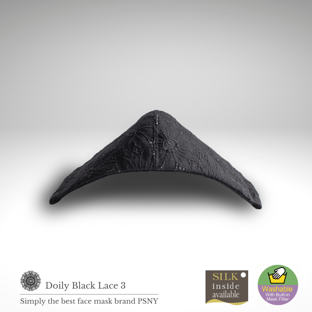 Doily Lace Black Margaret Filter Mask LD03