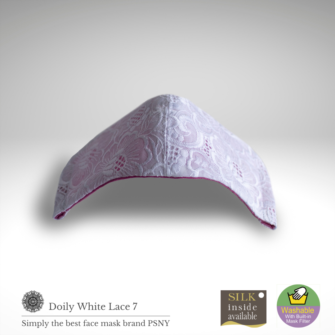 Doily Lace White Filter Mask LD07