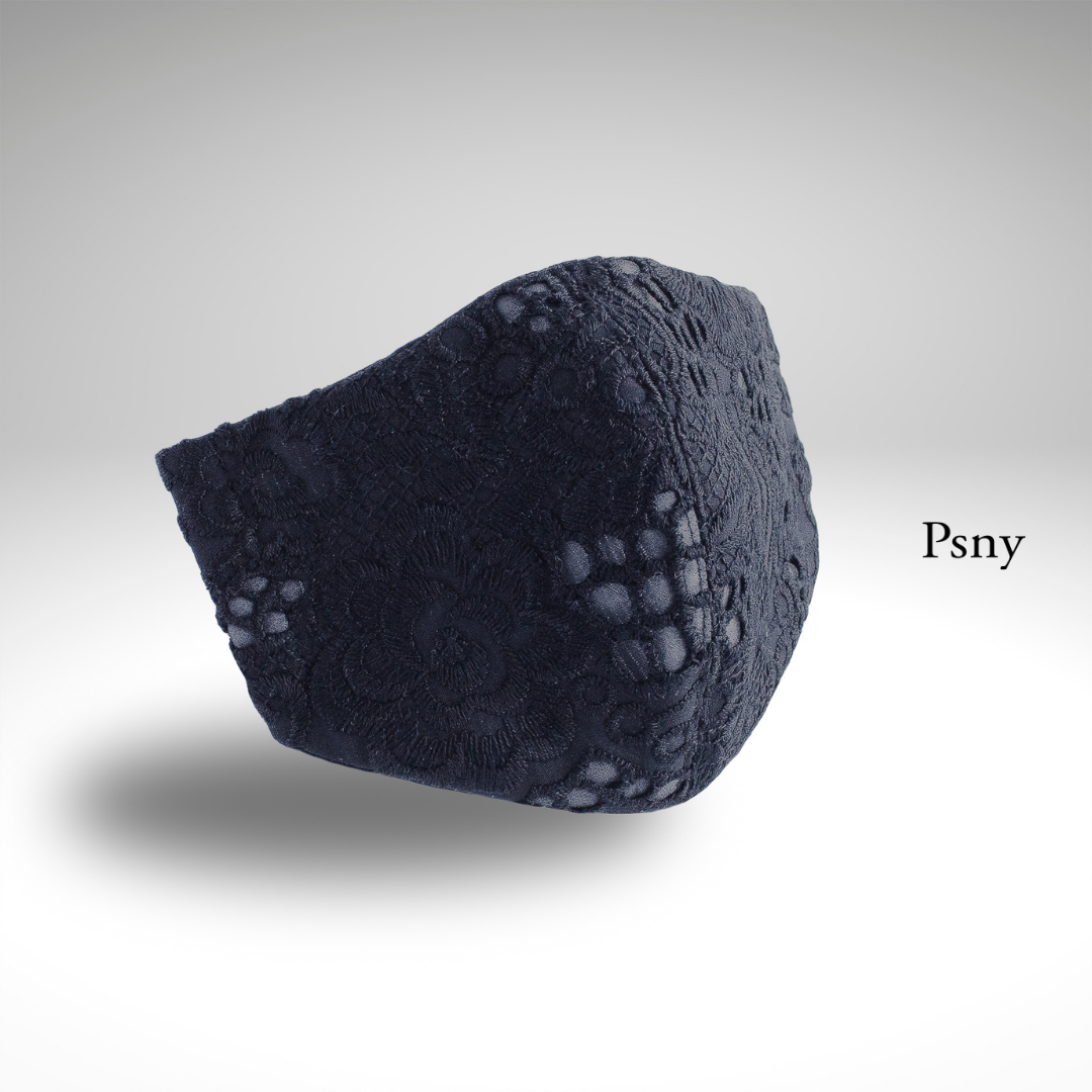 PSNY Doily Lace Black Cotton Filter Mask LD13