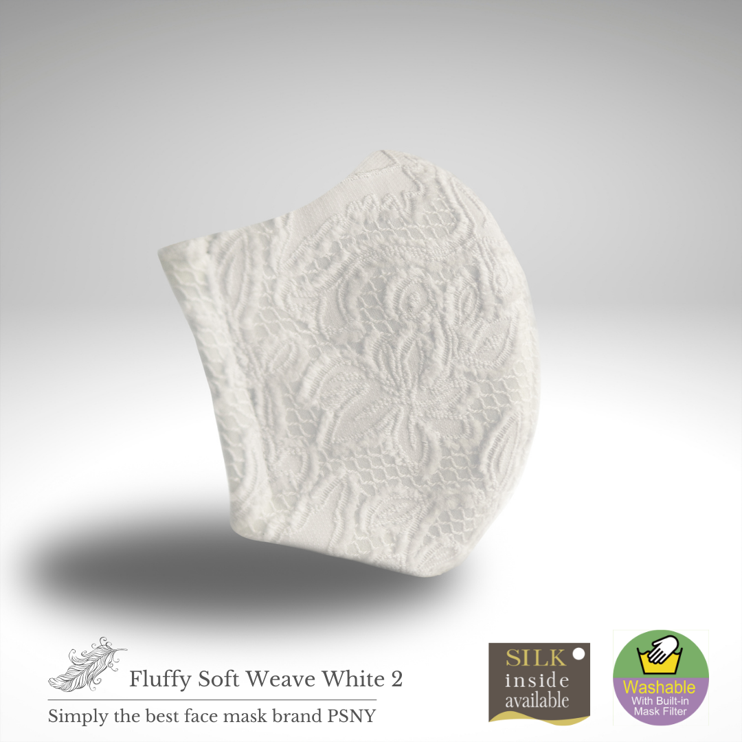 Brushed lace furfi soft white filter mask LF06