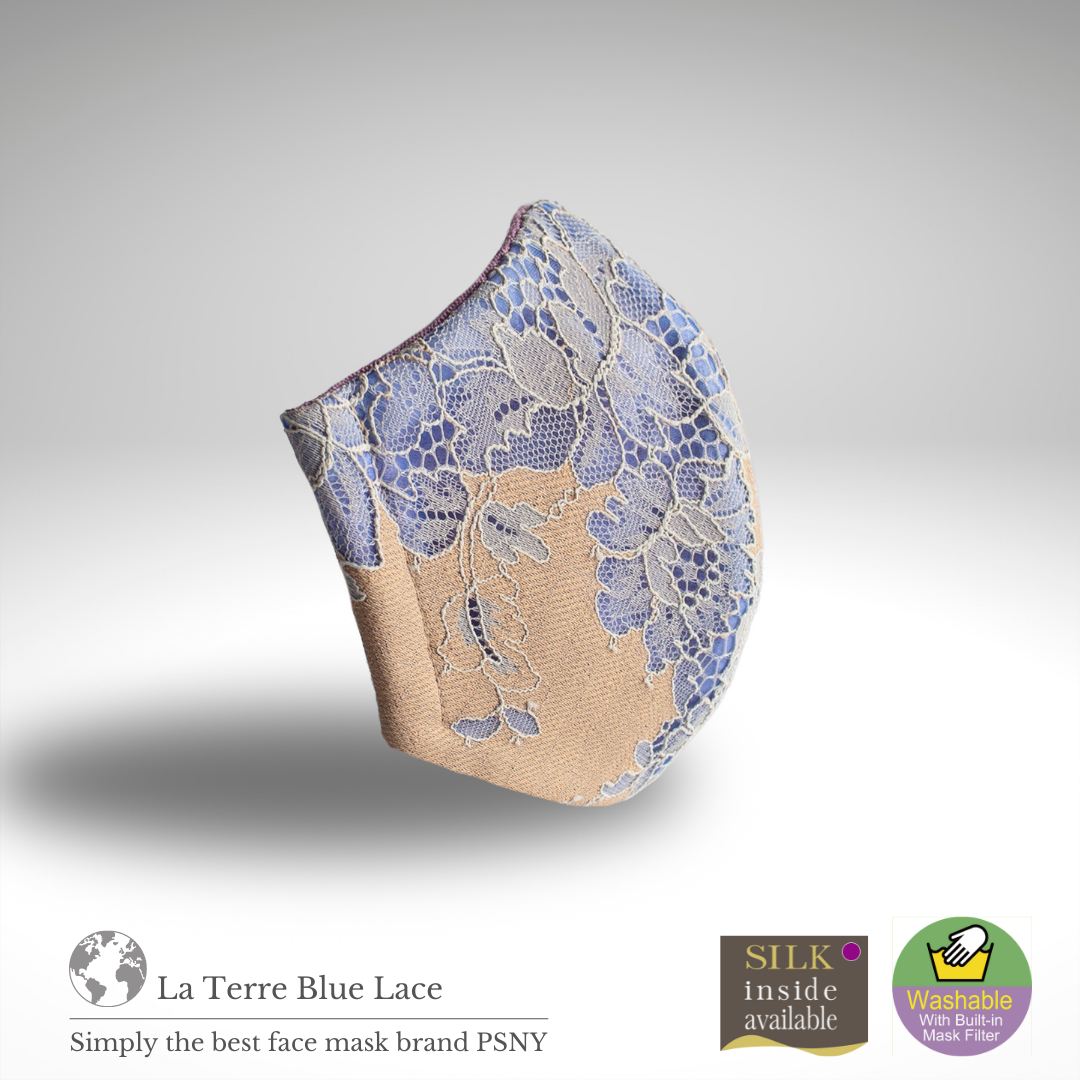 Latere Lace Transparent Blue Filtered Mask Wedding Graduation Gift Souvenir LT01