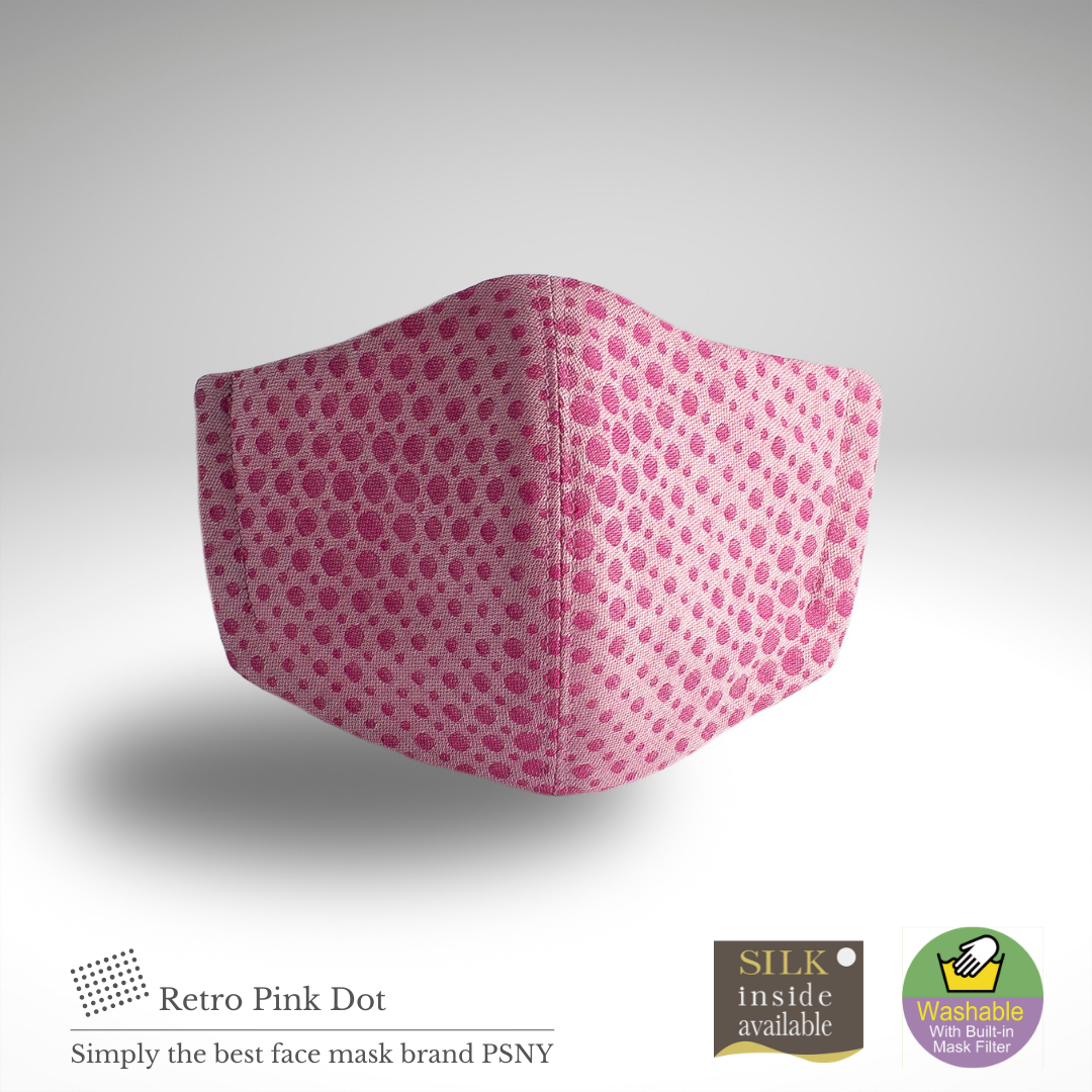 Splash Pink Dot Light textile cute print design with filter Beautiful cute pink gift Lightweight type 3D adult mask -LT08