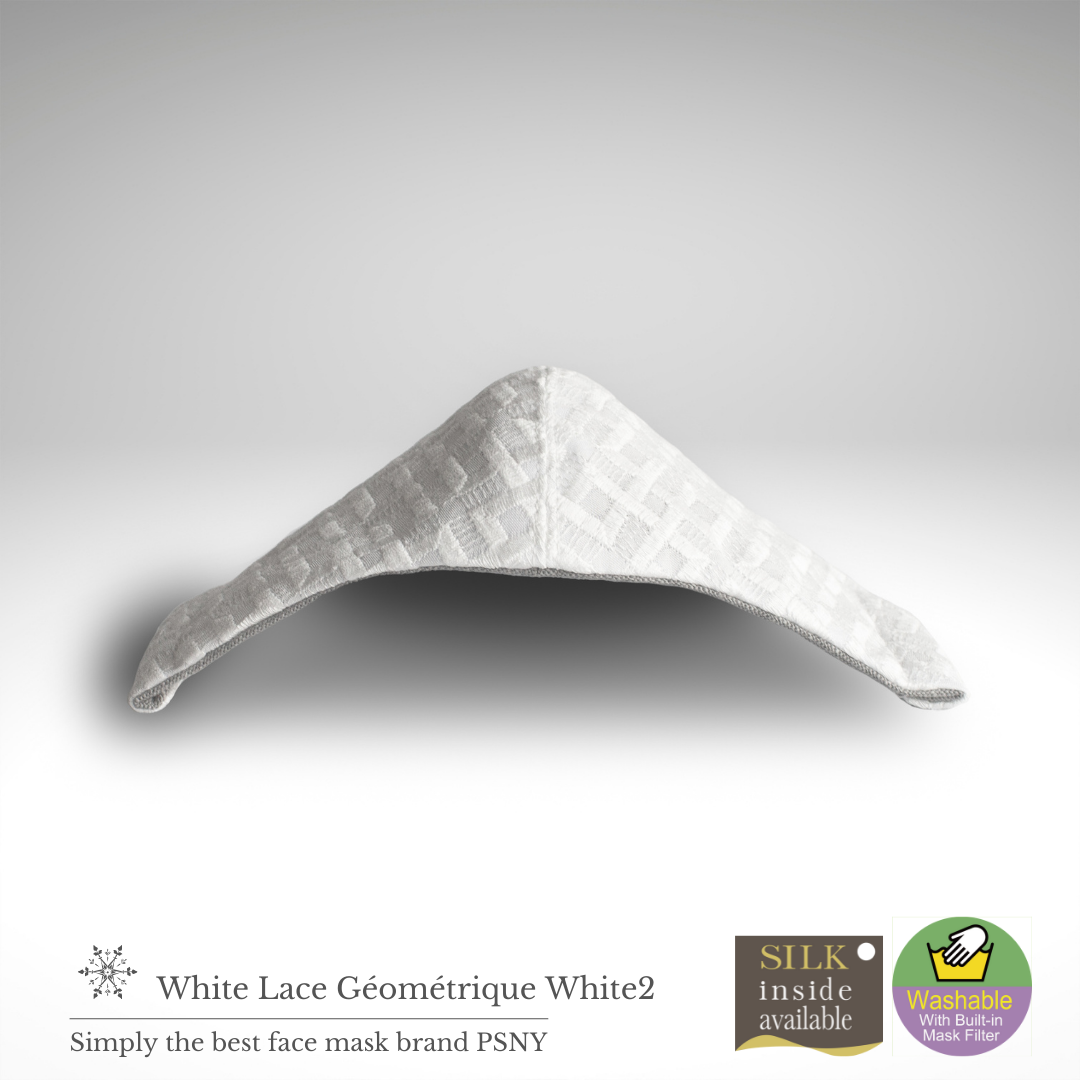 White Lace Geo2 Filtered Mask LW10