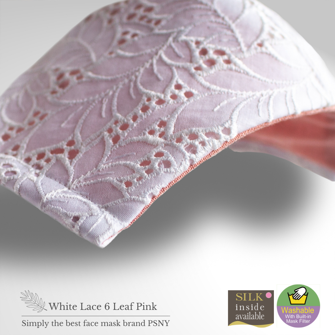 白葉棉蕾絲粉紅色亞麻花粉無紡布過濾器包括新娘絲綢奢華面膜優雅收縮婚禮派對葉美麗美容面膜 LW6p