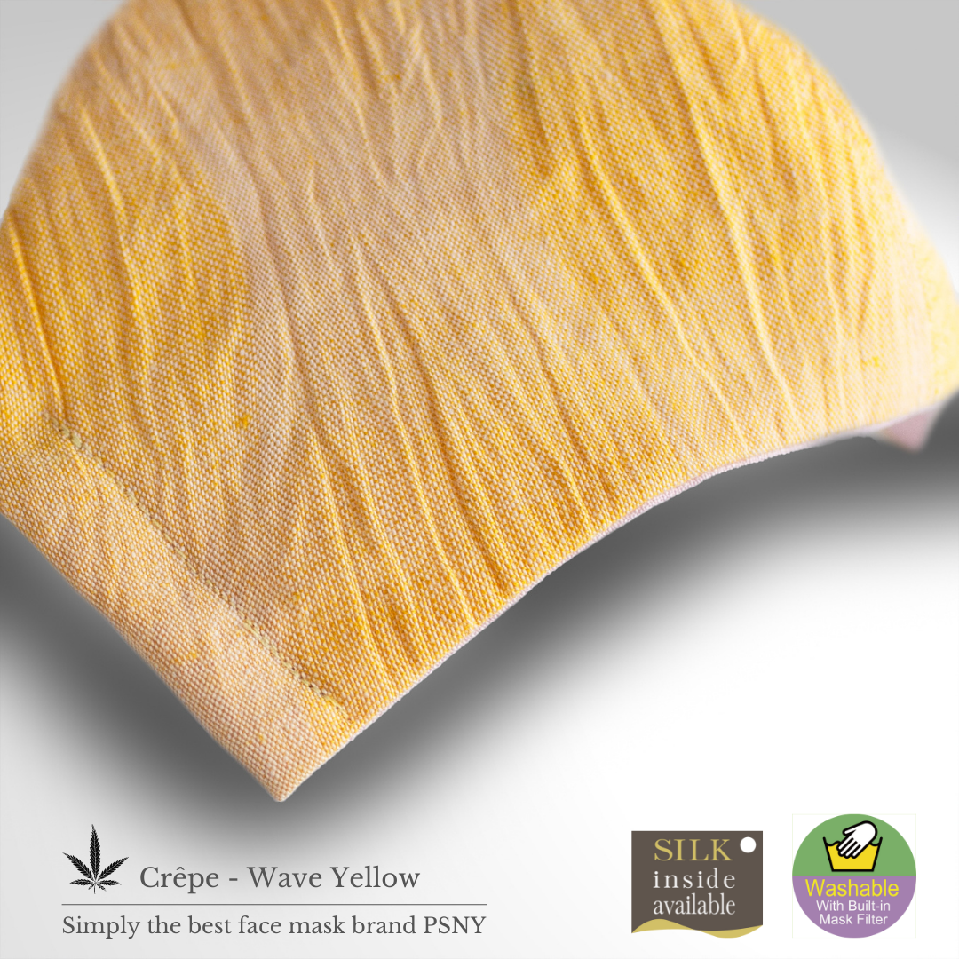 PSNY Wave Cotton Linen Yellow Filter Mask PW01