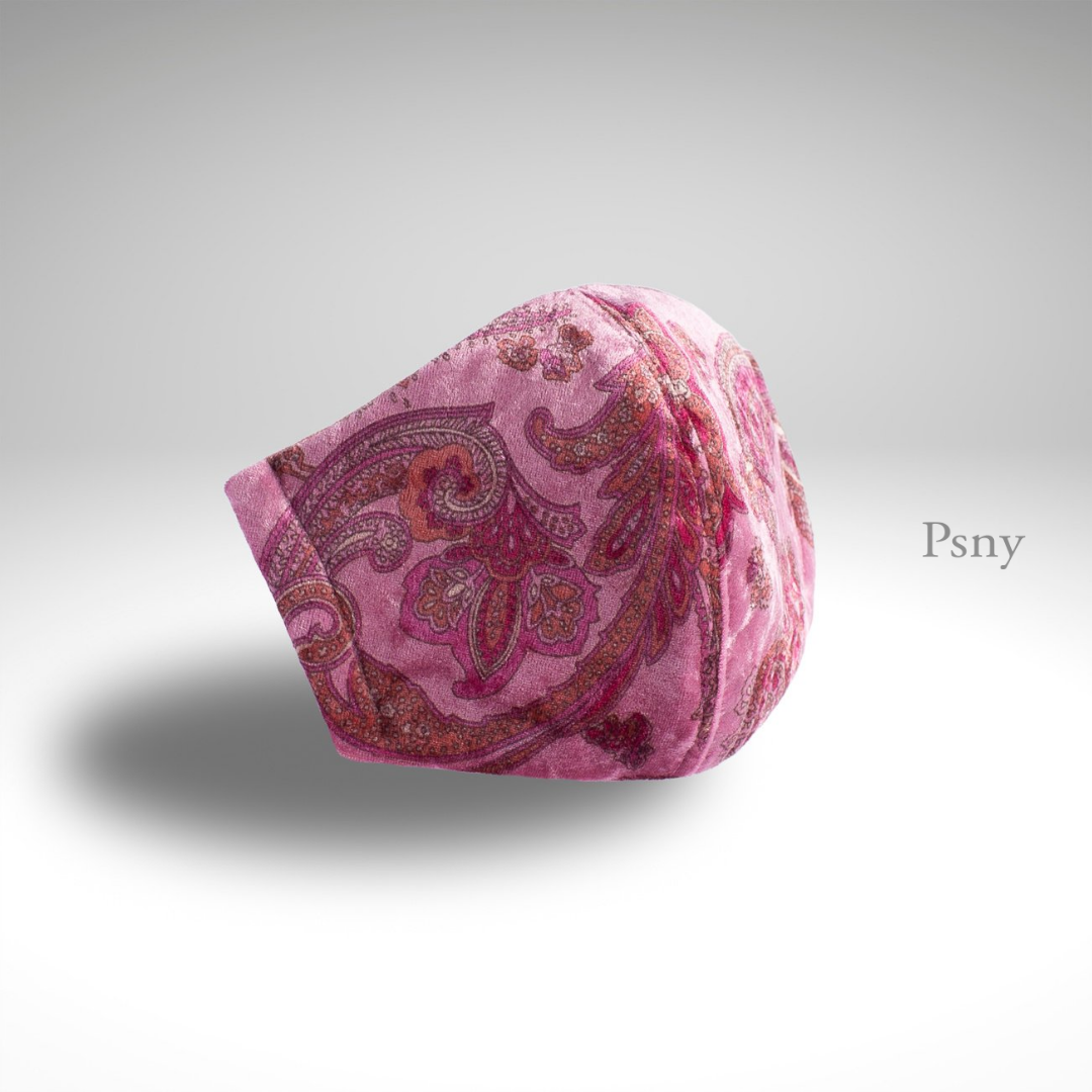 Lux Sharki Paisley Pink Filtered Knit Mask RS04