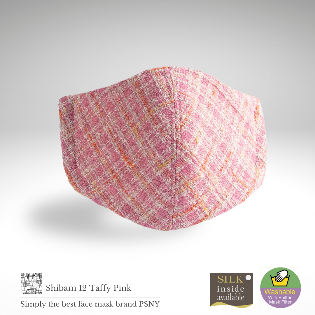 Tweed Shibam design - Taffy Pink Face Mask SB12