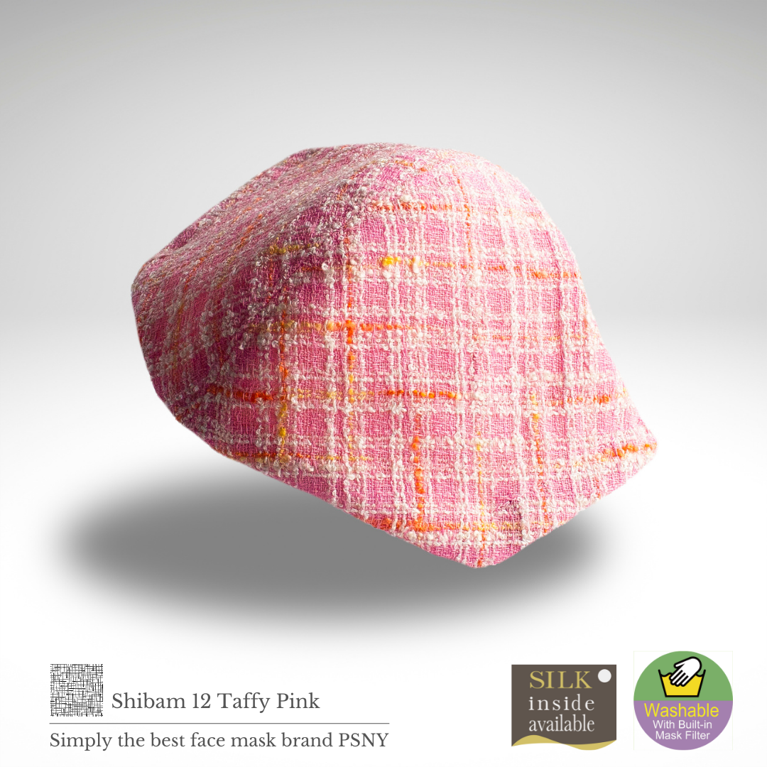 Tweed Shibam design - Taffy Pink Face Mask SB12