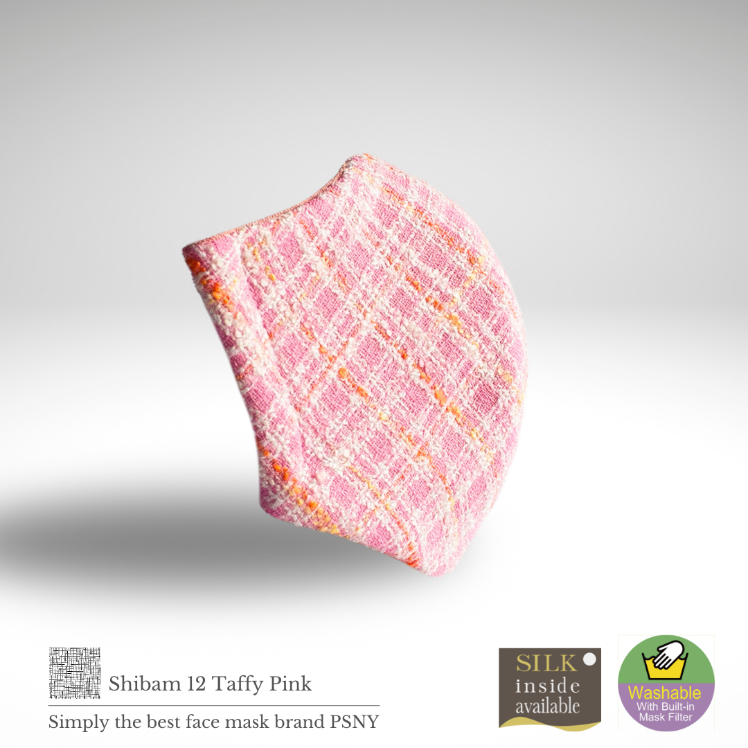 Tweed Shibam design - Taffy Pink Face Mask SB12