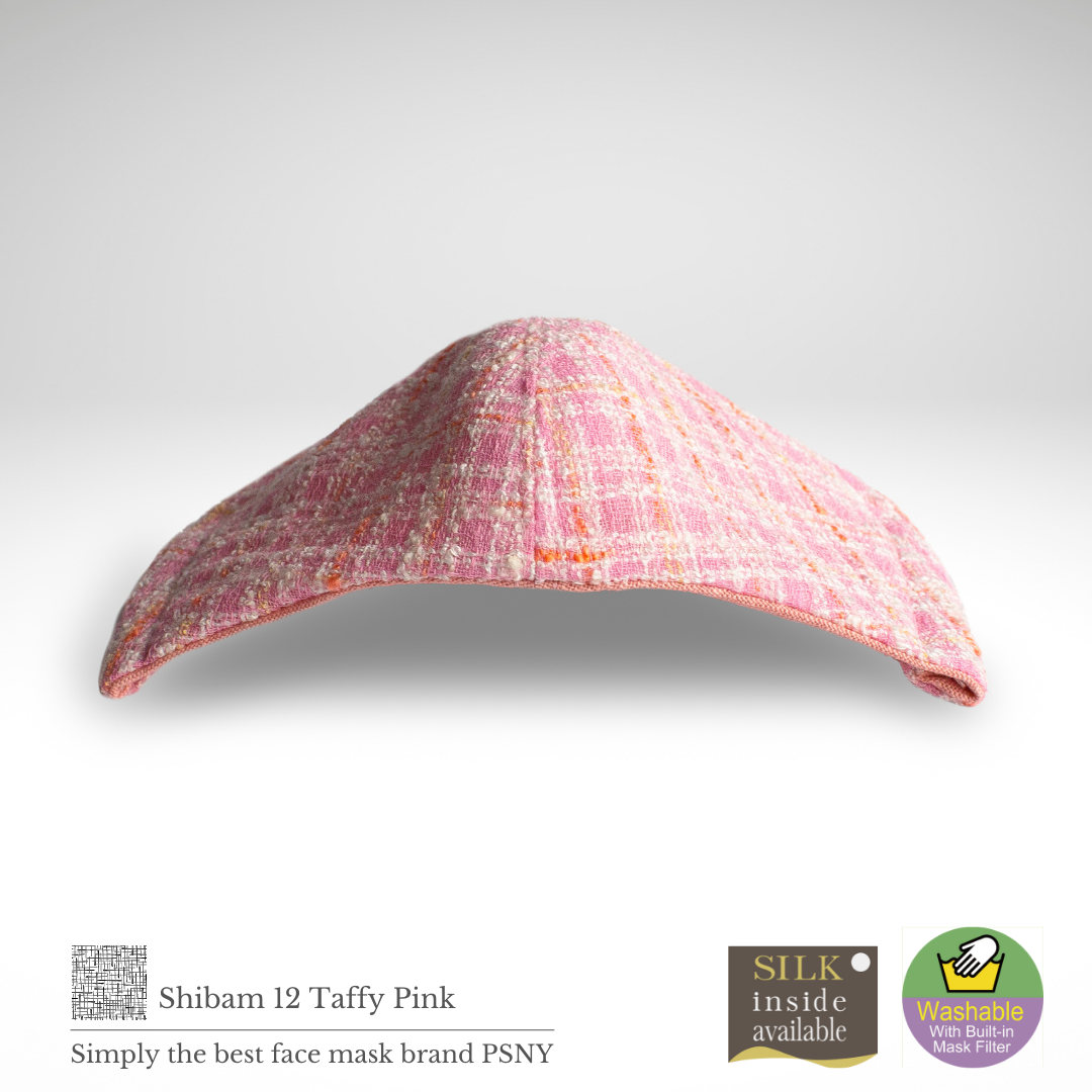 Tweed Shibam design - Taffy Pink Face Mask SB12