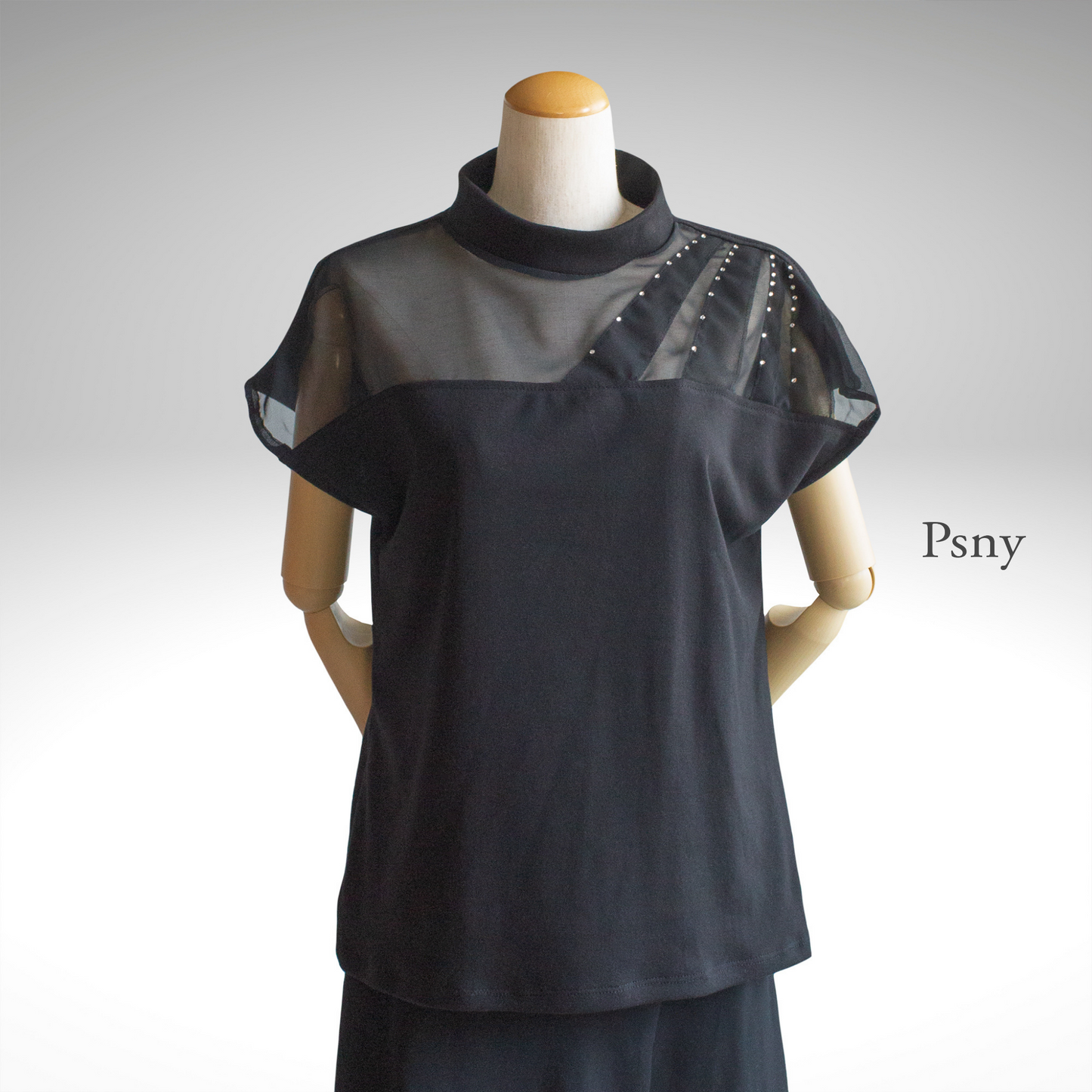 PSNY 成人協調法式袖 T 卹 - 透視 Bijou 1（流星）上衣 TP04