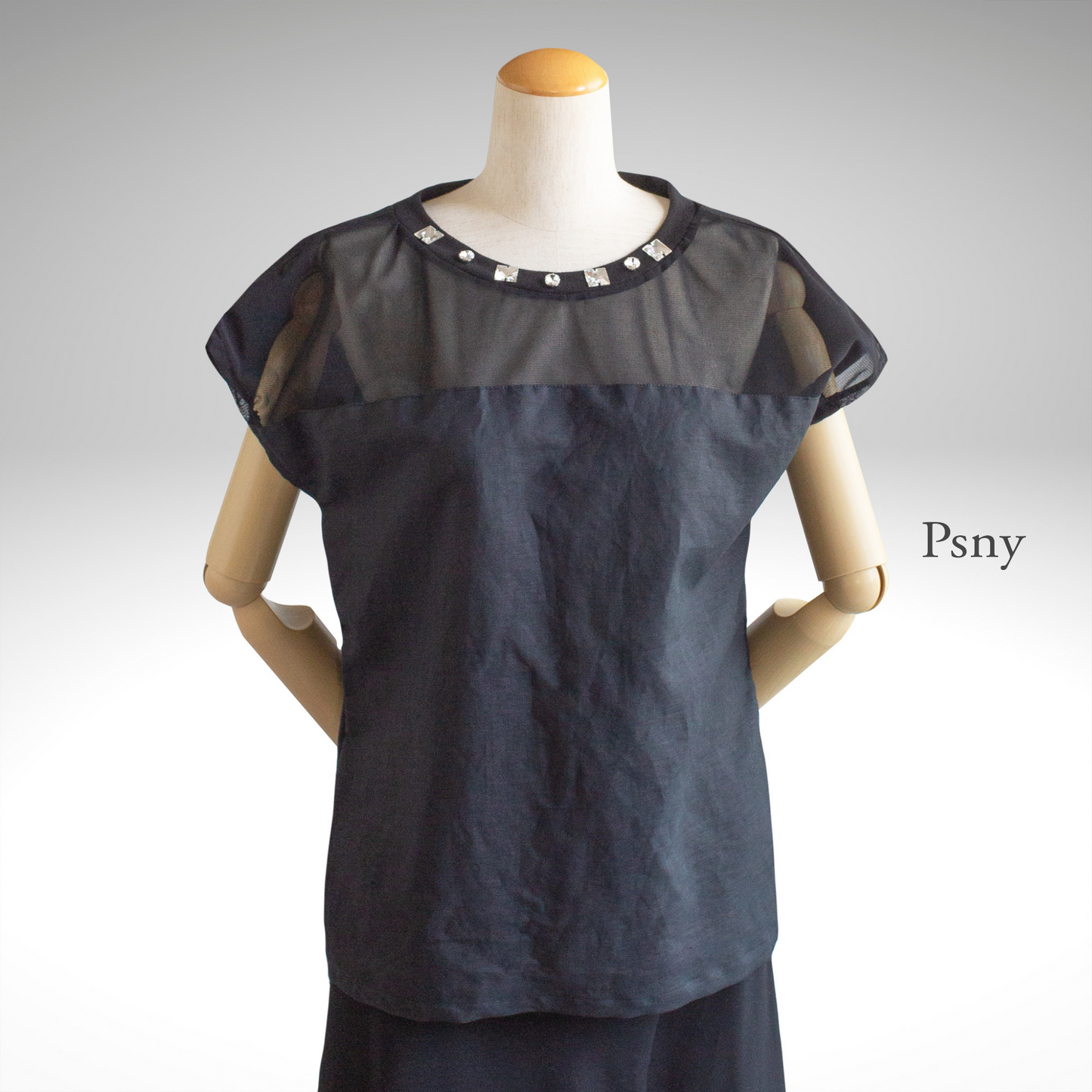 PSNY成人坐標法式袖亞麻T卹-透視上衣TP06