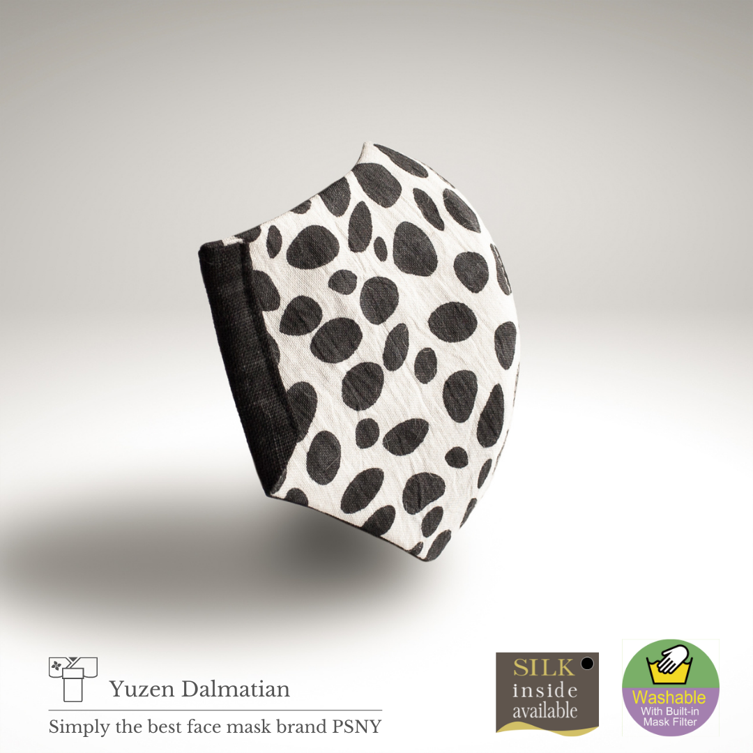PSNY Yuzen Dalmatian Hand Kneaded Linen Soft Filter Mask YR11