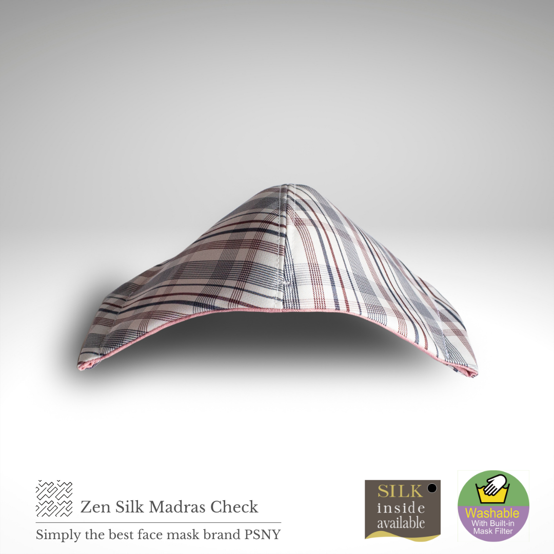Zen Silk Madras Check Mask with Pollen Filter ZZ11