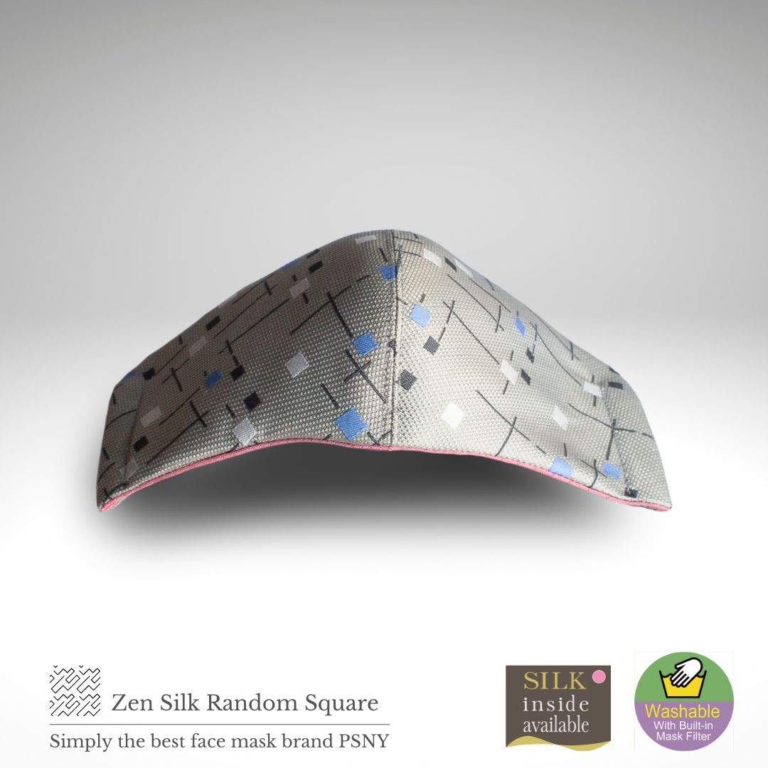 Zen Silk Random Square Mask with Pollen Filter ZZ12