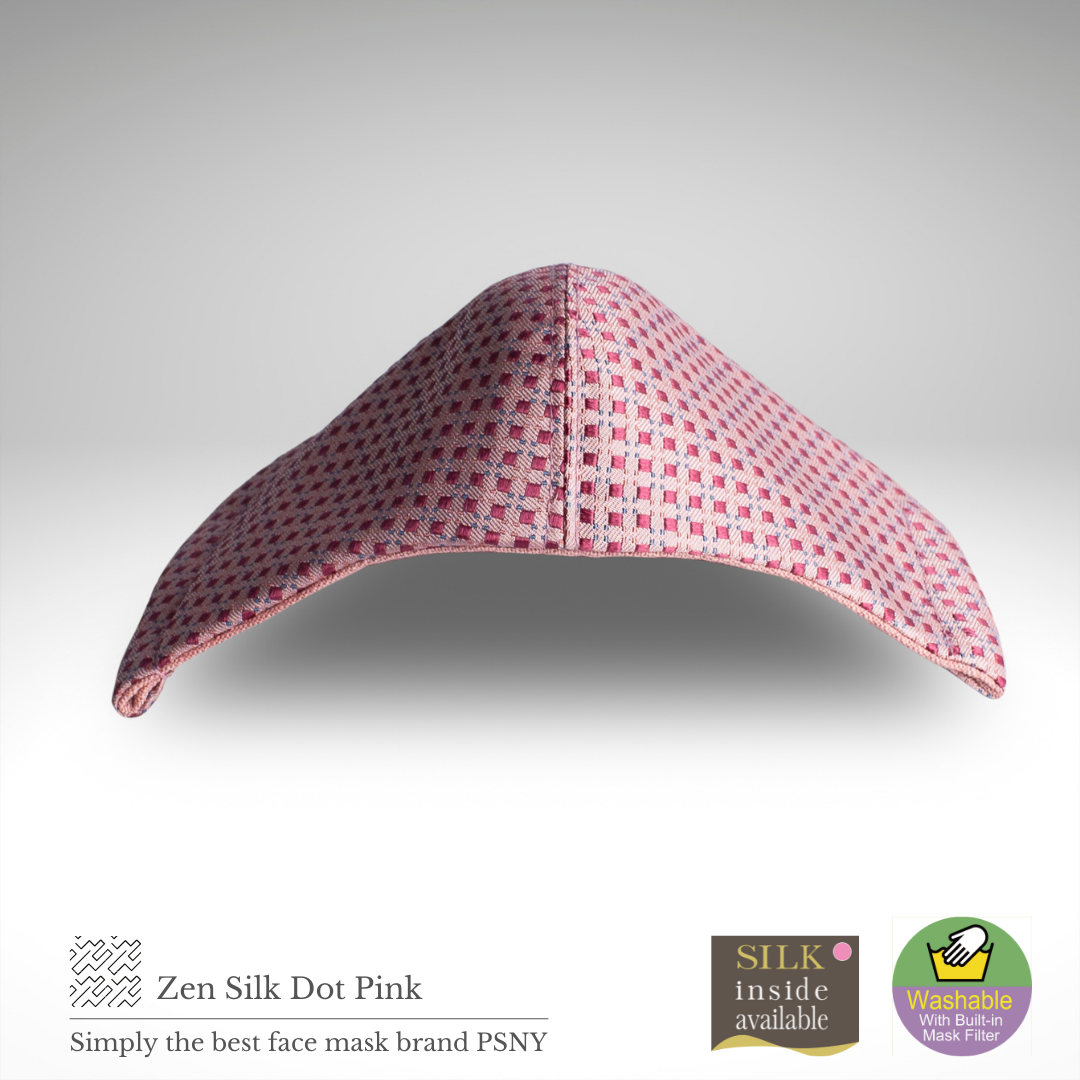 Zen Silk Dotted Pink Pollen Filter Mask ZZ17