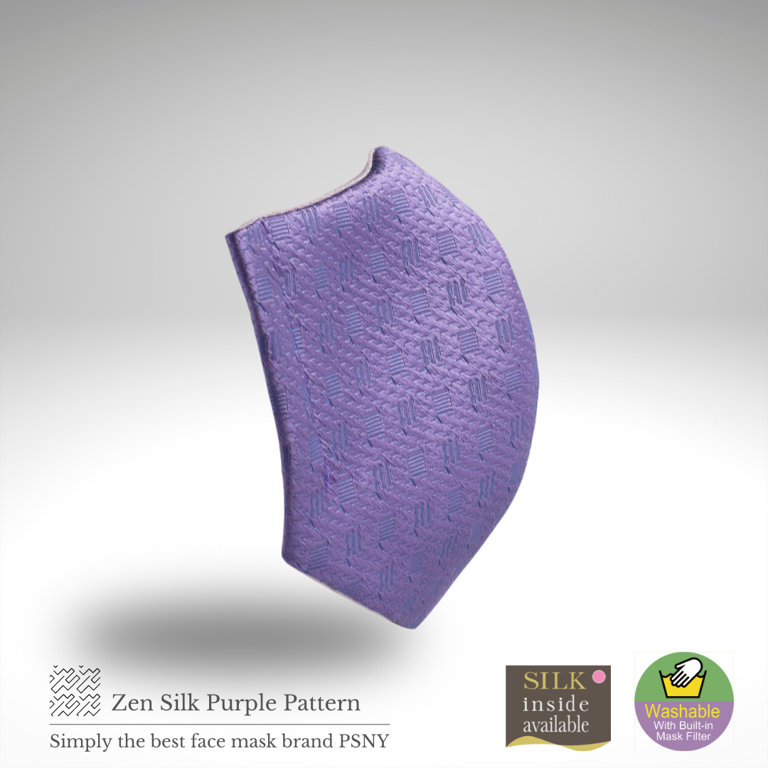 PSNY Zen Silk*紫色花樣過濾花粉面膜蠶絲ZZ18