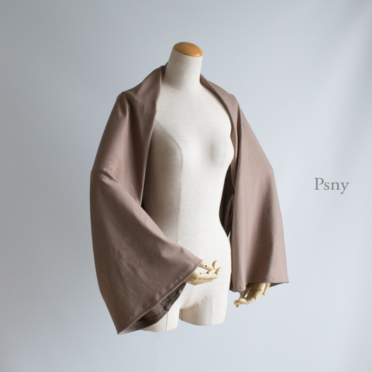Sleeve Stole Mocha Sweat Type Shoulder with Sleeves Casual SS02